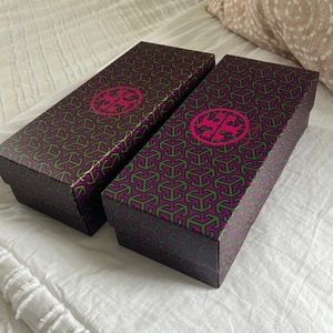 2 Tory Burch flip flop boxes